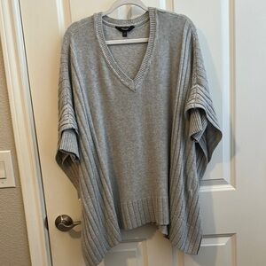 Grey V-Neck Women's Sweater